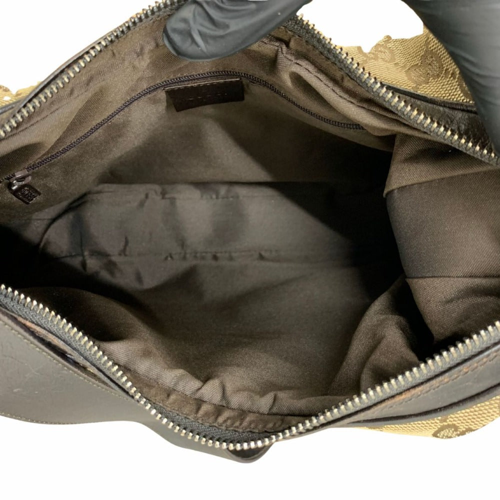 GUCCI グッチ ショルダーバッグ GGキャンバス シェリーライン キャンバス レザー カーキ 001 3315