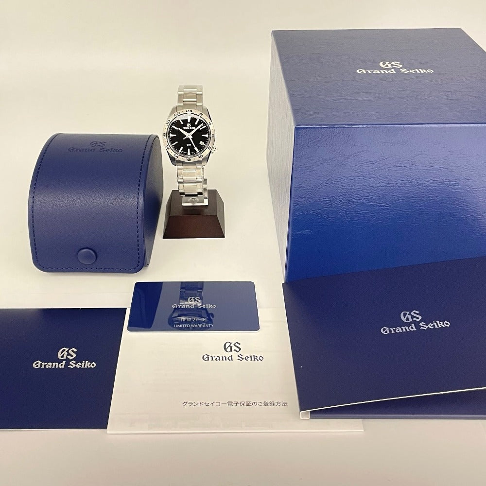 グランドセイコー SBGN027 39mm クオーツ GMT 黒文字盤 スポーツコレクション 9F86 メンズ 未使用品 Grand Seiko 腕時計