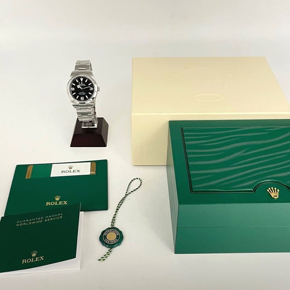 ロレックス エクスプローラー1 39mm 214270 2017年保証書 ランダム番 自動巻き メンズ EXPLORER ROLEX 腕時計