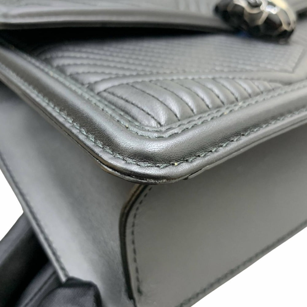 BVLGARI ブルガリ ショルダーバッグ セルペンティ チェーンショルダー ブラック ミニバッグ レザー 蛇 レディース 未使用品