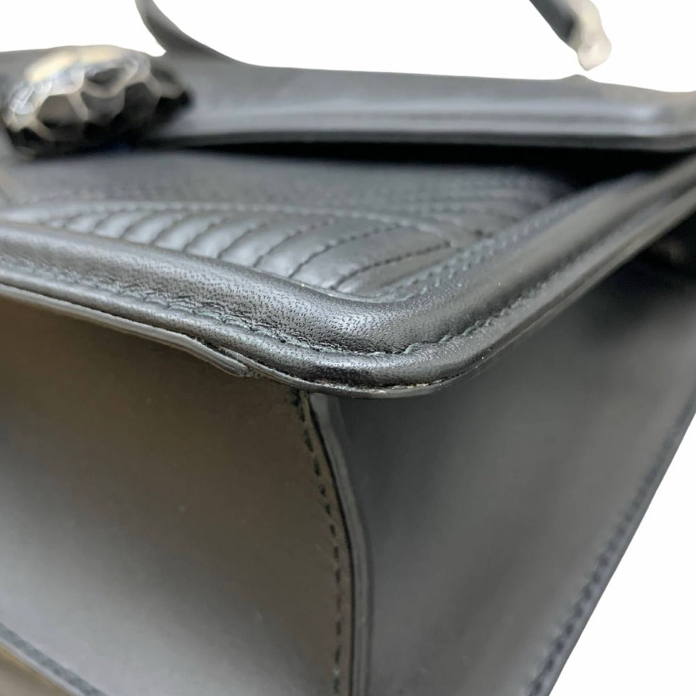 BVLGARI ブルガリ ショルダーバッグ セルペンティ チェーンショルダー ブラック ミニバッグ レザー 蛇 レディース 未使用品