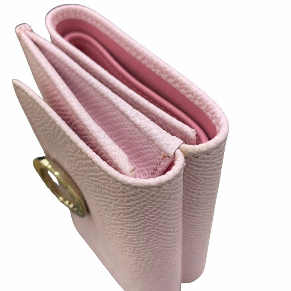 BVLGARI ブルガリ 三つ折り財布 ブルガリ・ブルガリ グレインレザー ローズ ピンク ゴールド金具 289064 レディース 未使用品