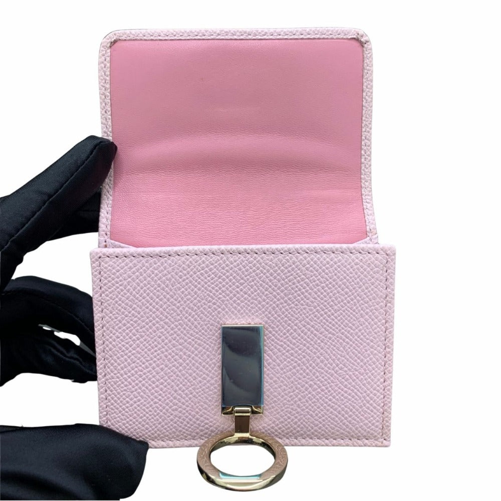 BVLGARI ブルガリ 三つ折り財布 ブルガリ・ブルガリ グレインレザー ローズ ピンク ゴールド金具 289064 レディース 未使用品