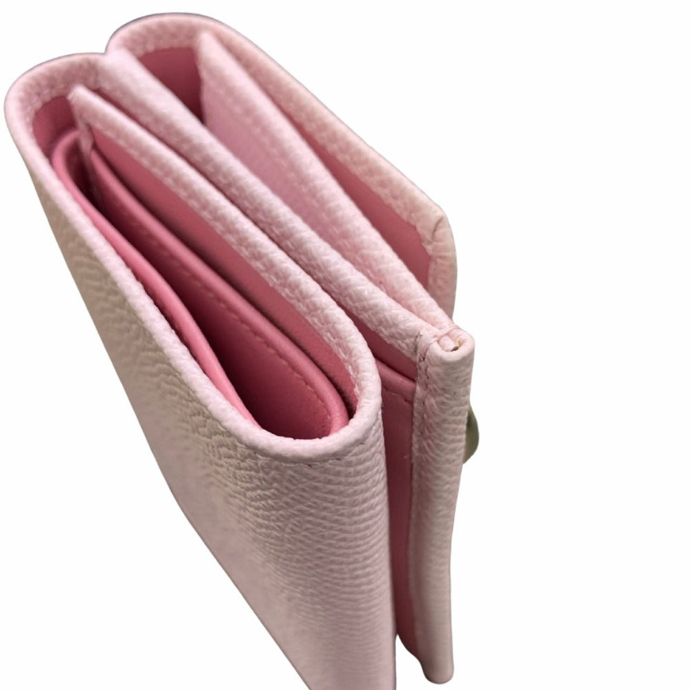 BVLGARI ブルガリ 三つ折り財布 ブルガリ・ブルガリ グレインレザー ローズ ピンク ゴールド金具 289064 レディース 未使用品