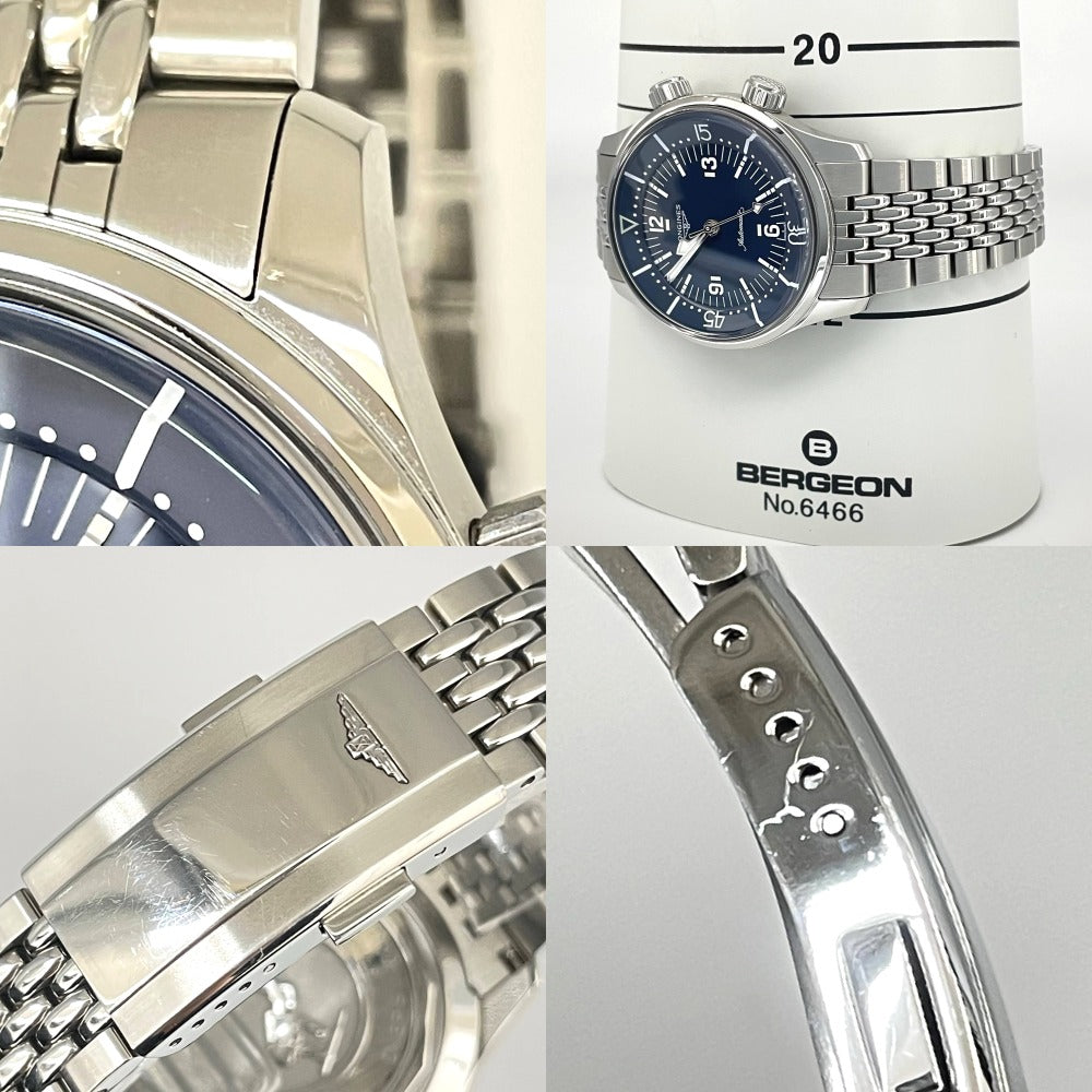 ロンジン L37644906 39mm レジェンドダイバー ダイバーズ 300m防水 青文字盤 自動巻き メンズ LONGINES 腕時計