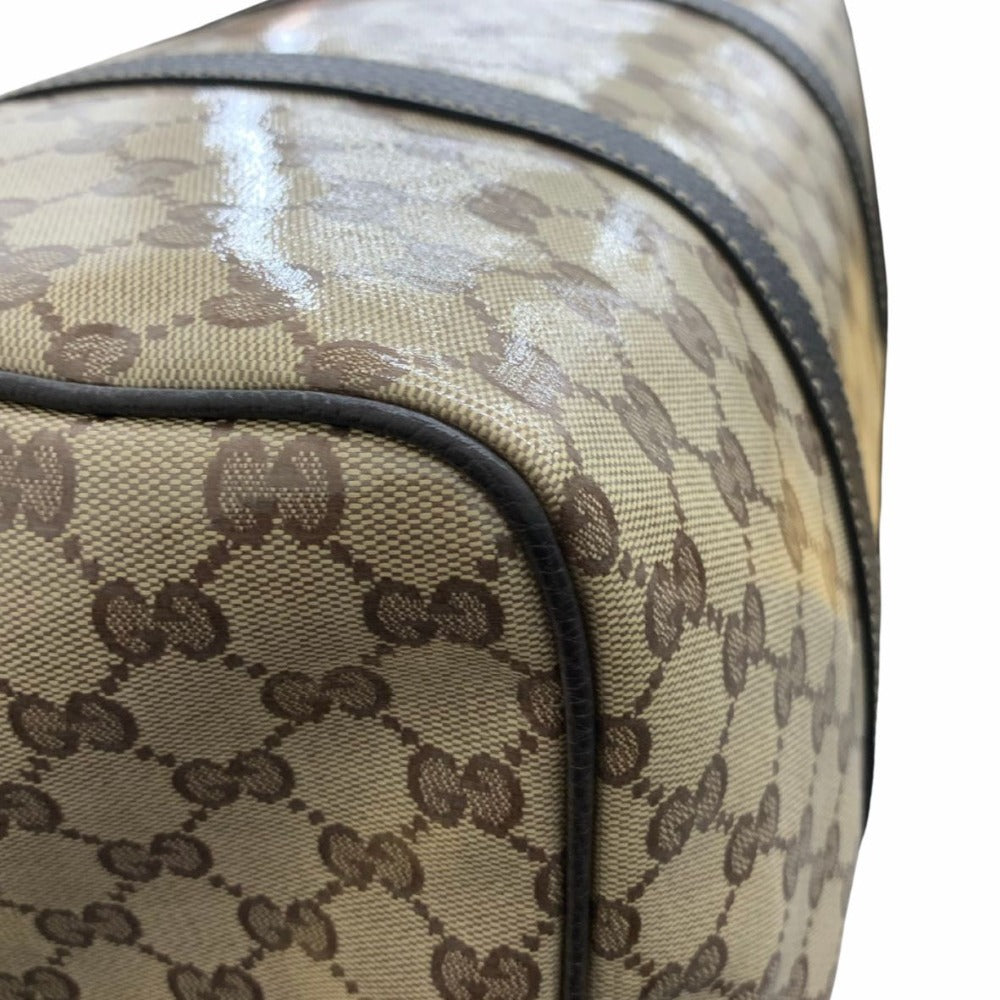 GUCCI グッチ ハンドバッグ 265697 クリスタルGG ボストントート GGキャンバスクリスタルコート ブラウン レディース