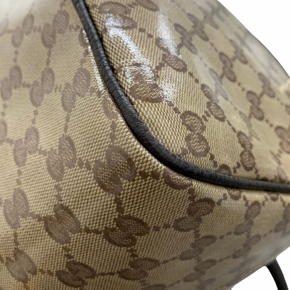 GUCCI グッチ ハンドバッグ 265697 クリスタルGG ボストントート GGキャンバスクリスタルコート ブラウン レディース