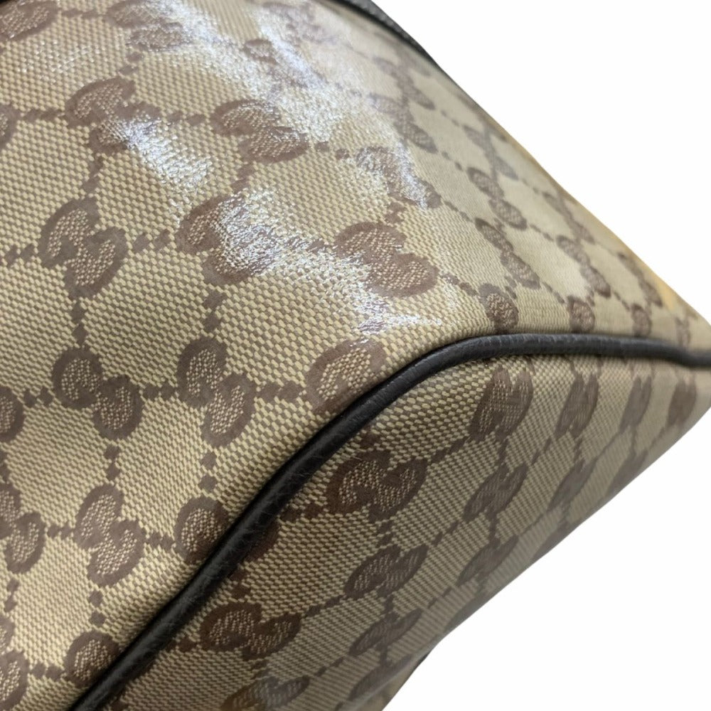 GUCCI グッチ ハンドバッグ 265697 クリスタルGG ボストントート GGキャンバスクリスタルコート ブラウン レディース