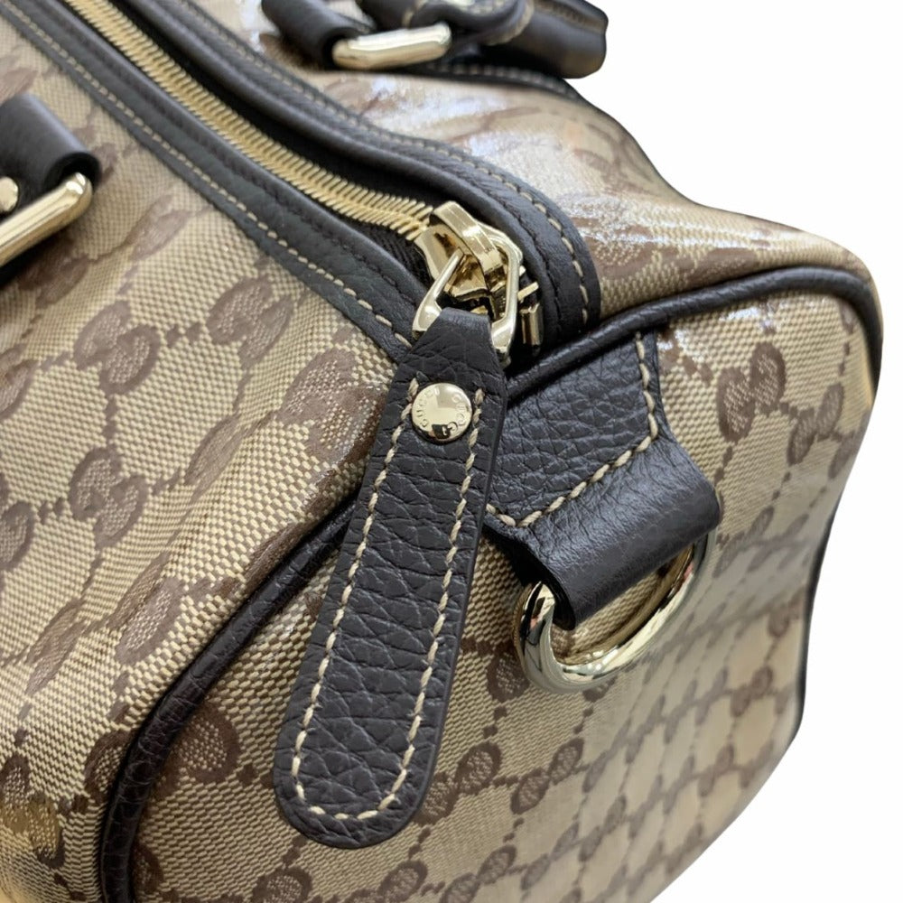 GUCCI グッチ ハンドバッグ 265697 クリスタルGG ボストントート GGキャンバスクリスタルコート ブラウン レディース