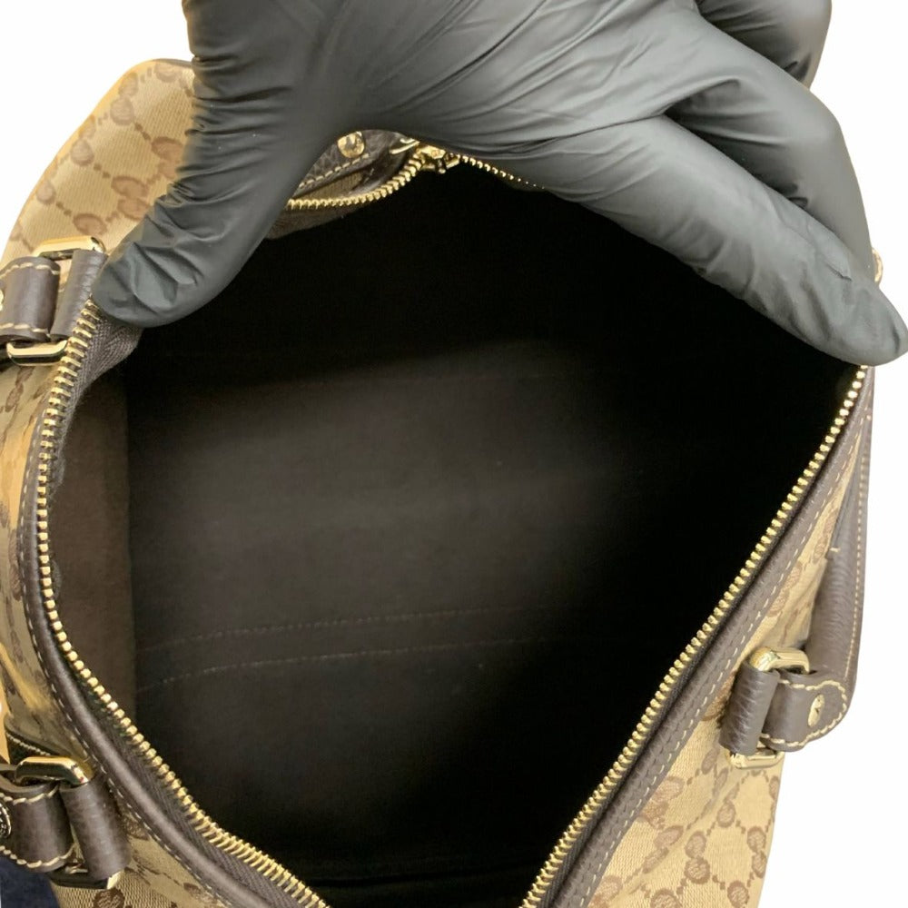 GUCCI グッチ ハンドバッグ 265697 クリスタルGG ボストントート GGキャンバスクリスタルコート ブラウン レディース