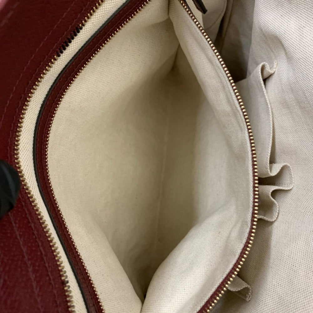 GUCCI グッチ トートバッグ 323671 GGキャンバス バーガンディー ブラウン キーリング付 レザー シンプル レディース
