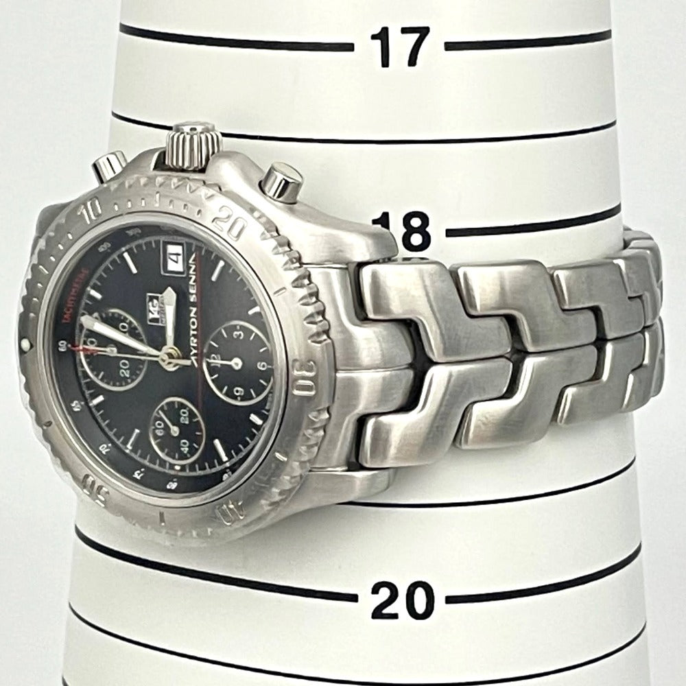 タグホイヤー アイルトン･セナ コラボ 限定1991本 CT2114 41mm リンク クロノグラフ 自動巻き メンズ LINK 未使用品 TAG HEUER 腕時計