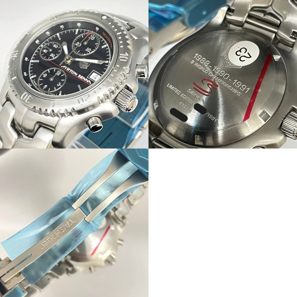 タグホイヤー アイルトン･セナ コラボ 限定1991本 CT2114 41mm リンク クロノグラフ 自動巻き メンズ LINK 未使用品 TAG HEUER 腕時計