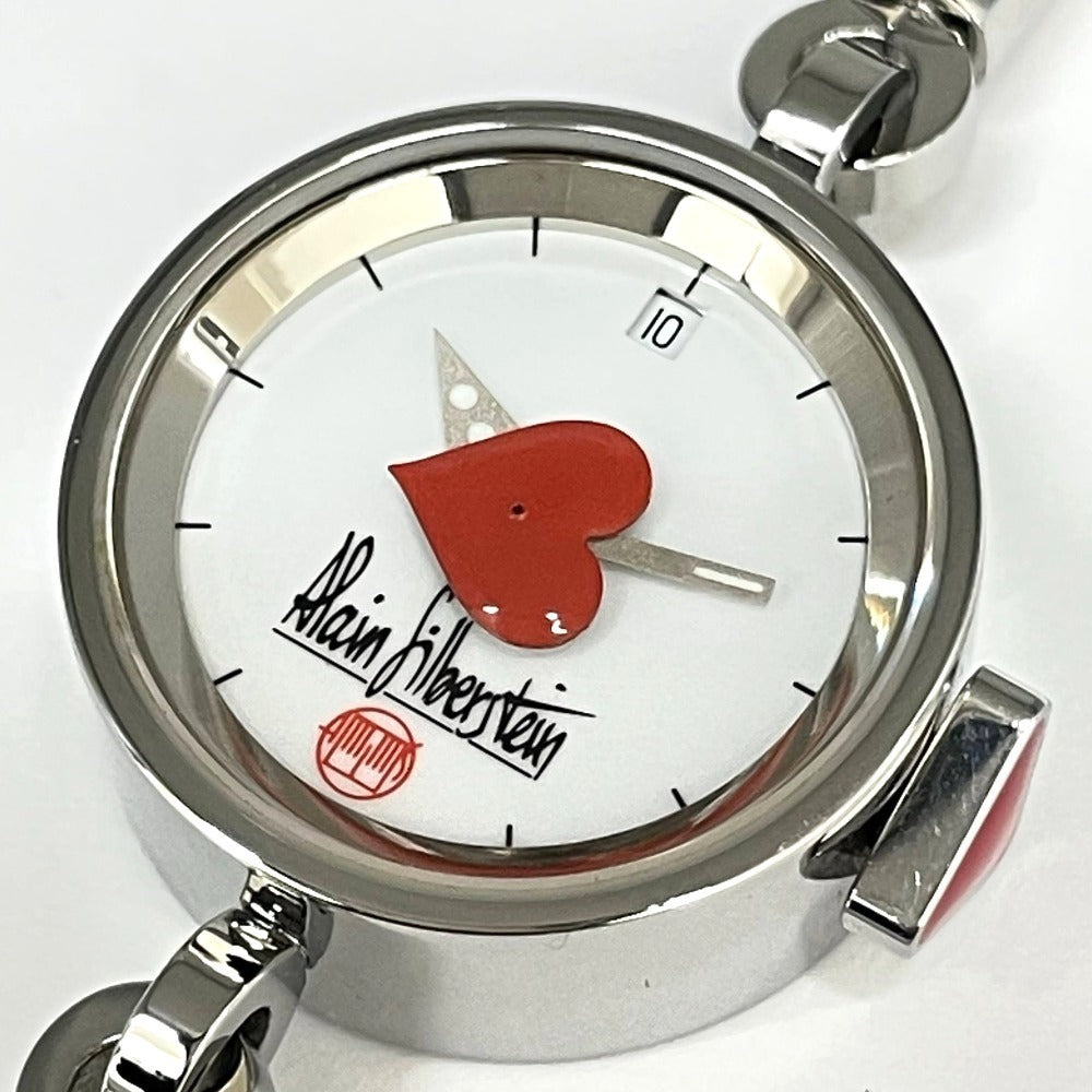 アラン・シルベスタイン LOVE ラブ ハート針 Ref,ME13 24mm ミラネーゼブレス 自動巻き レディース Alain Silberstein 腕時計