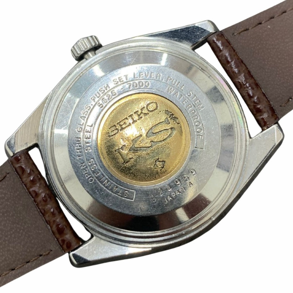 SEIKO セイコー 腕時計 キングセイコー 5625-7000 自動巻 シルバー レザーベルト ヴィンテージ メンズ