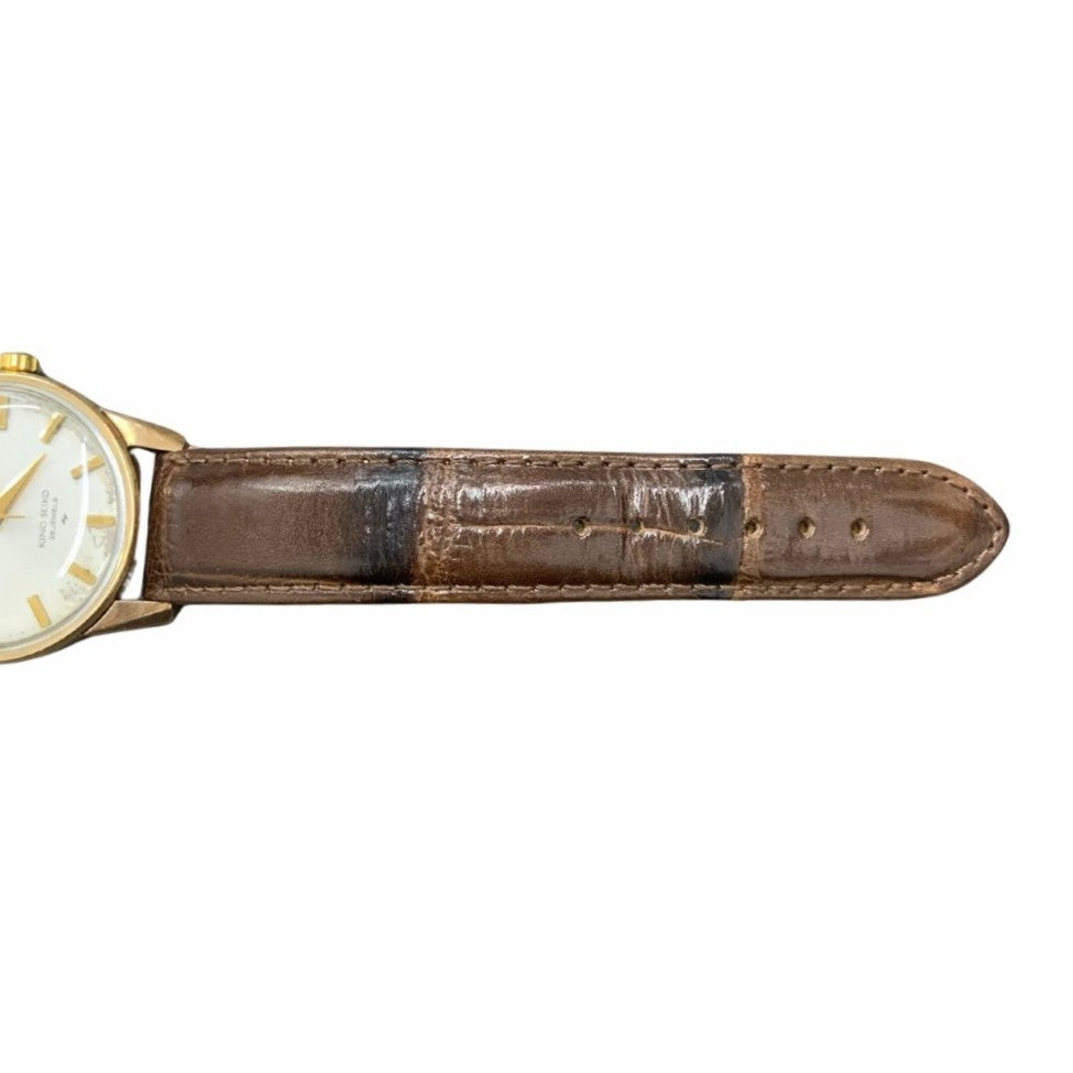 SEIKO セイコー 腕時計 キングセイコー 44-2000 金張り 盾メダリオン 手巻き AGFケース メンズ