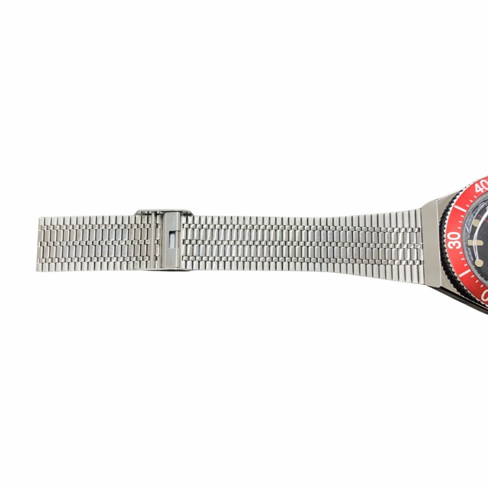 TIMEX タイメックス 腕時計 TW2U83400 M79 シルバーブレス ブラック×レッドベゼル 自動巻き メンズ