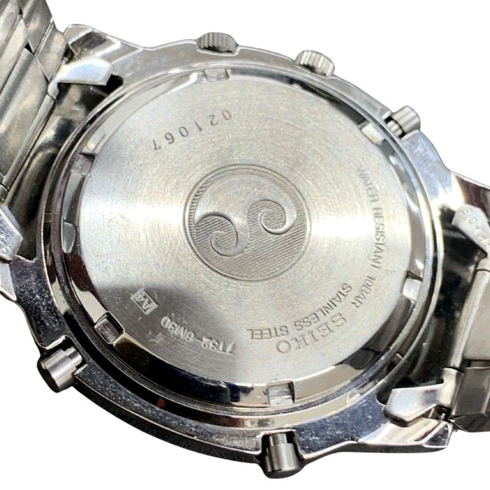 SEIKO セイコー 腕時計 アラームクロノ 7T32-6M30 SDWE77P1 クロノ ブラック クォーツ 稼働品 電池交換済 メンズ
