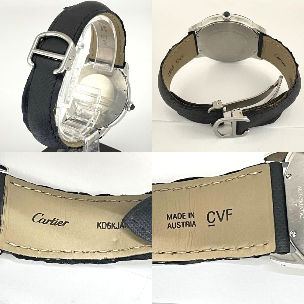 カルティエ WSRN0003 ロンド クロワジエール ドゥ カルティエ 42mm 2024年正規OH済み グレー文字盤 自動巻き メンズ CARTIER 腕時計