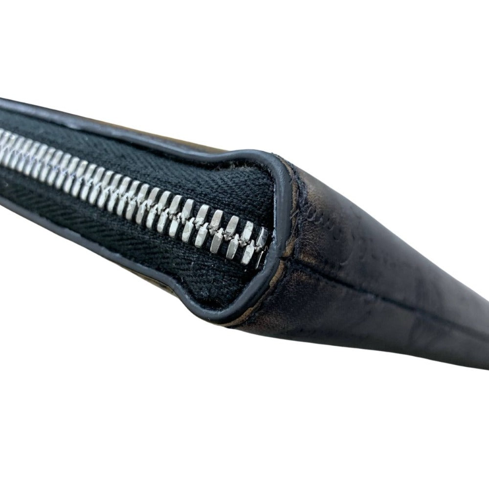 Berluti ベルルッティ クラッチバッグ スクリットレザー クラッチ シンプル ブラック レザー コンパクト メンズ