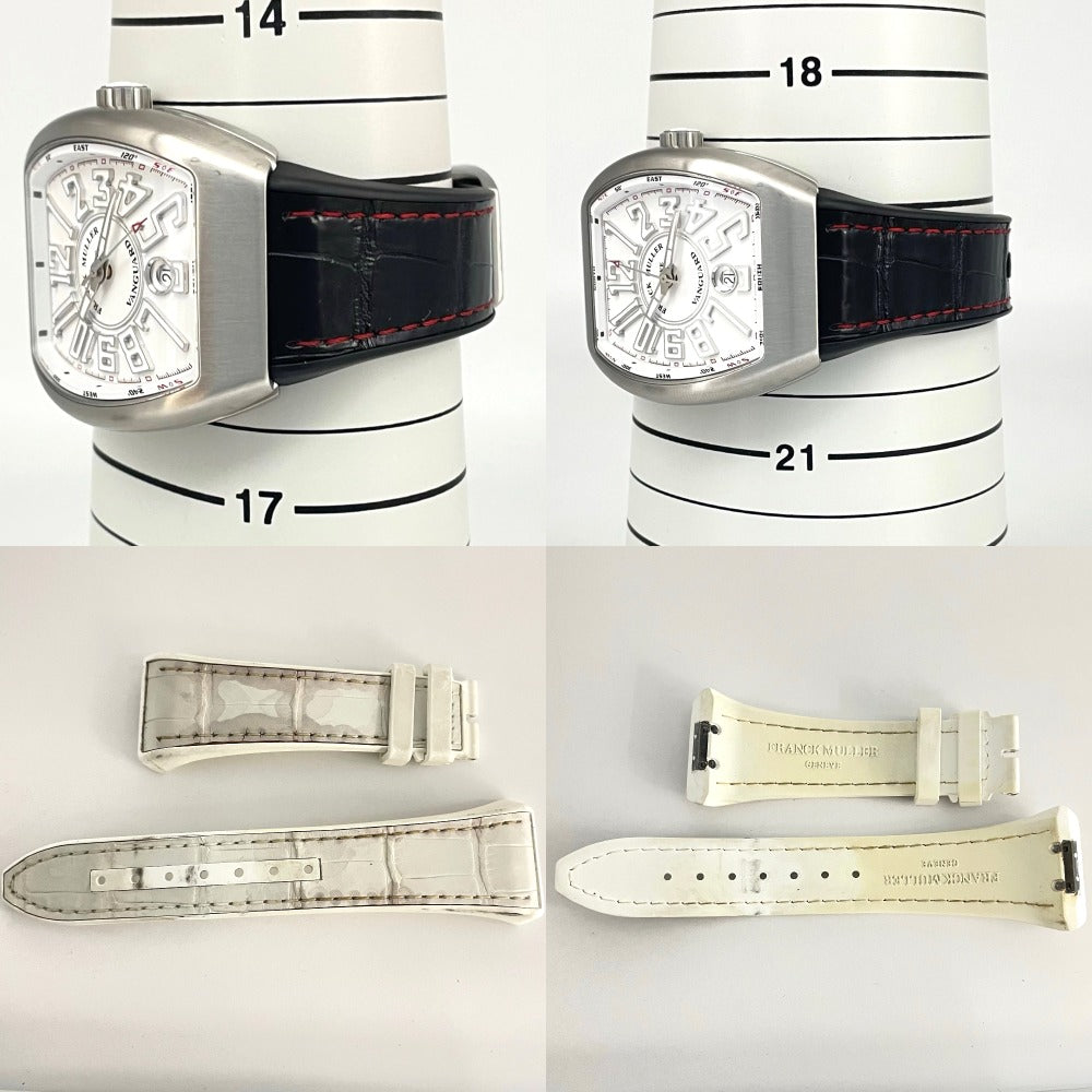 フランクミュラー ヴァンガード 41mm ホワイト V41 SC DT ステンレス トノー型 自動巻き メンズ FRANCK MULLER 腕時計