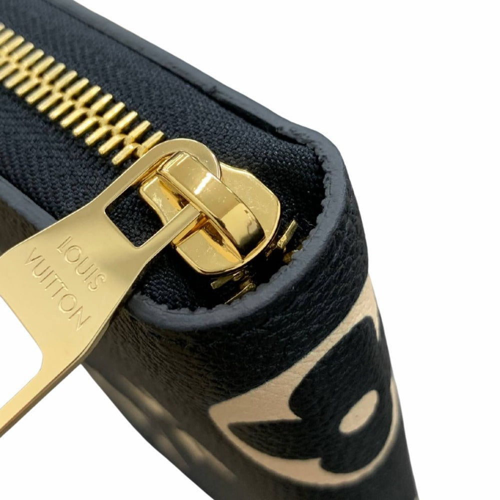 ルイ・ヴィトン 長財布 M80481 ジッピー･ウォレット RFID内蔵 バイカラー モノグラム･アンプラント レザー ブラック ベージュ レディース 未使用品
