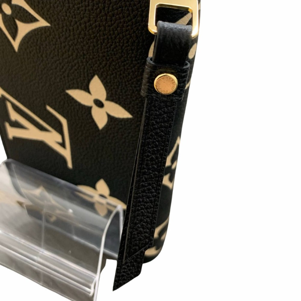 ルイ・ヴィトン 長財布 M80481 ジッピー･ウォレット RFID内蔵 バイカラー モノグラム･アンプラント レザー ブラック ベージュ レディース 未使用品