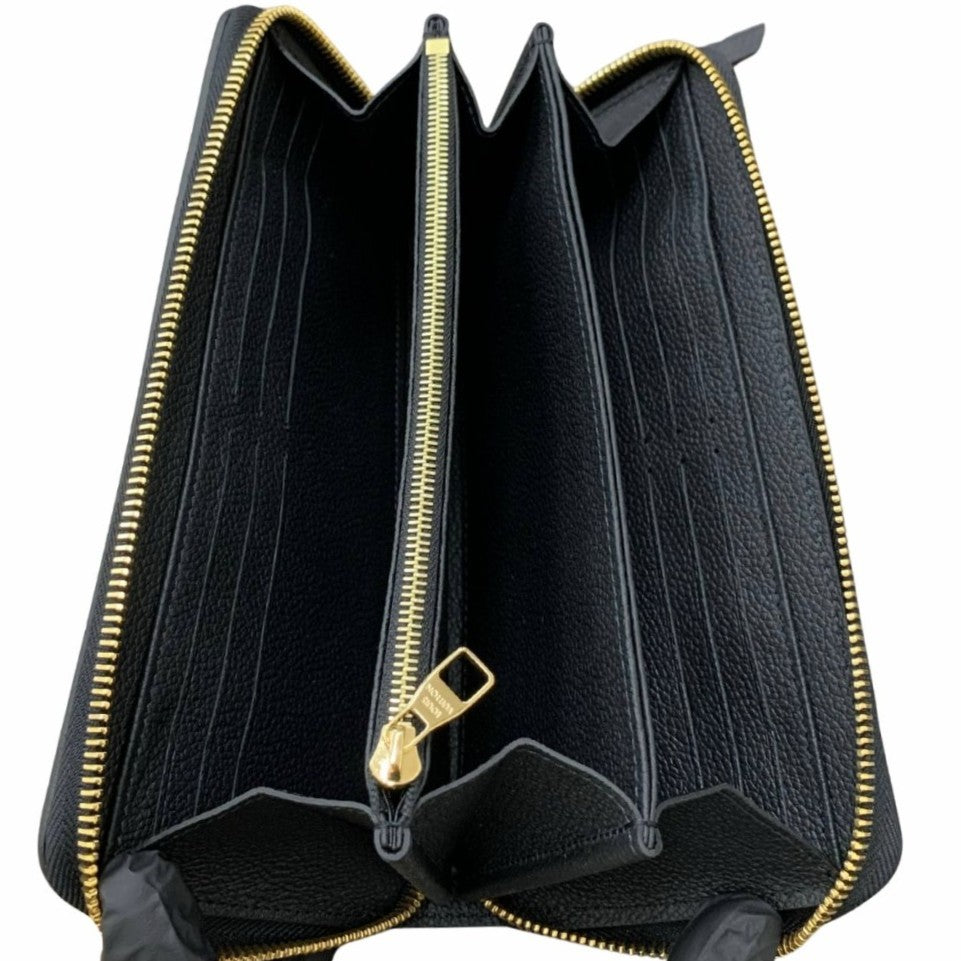 ルイ・ヴィトン 長財布 M80481 ジッピー･ウォレット RFID内蔵 バイカラー モノグラム･アンプラント レザー ブラック ベージュ レディース 未使用品