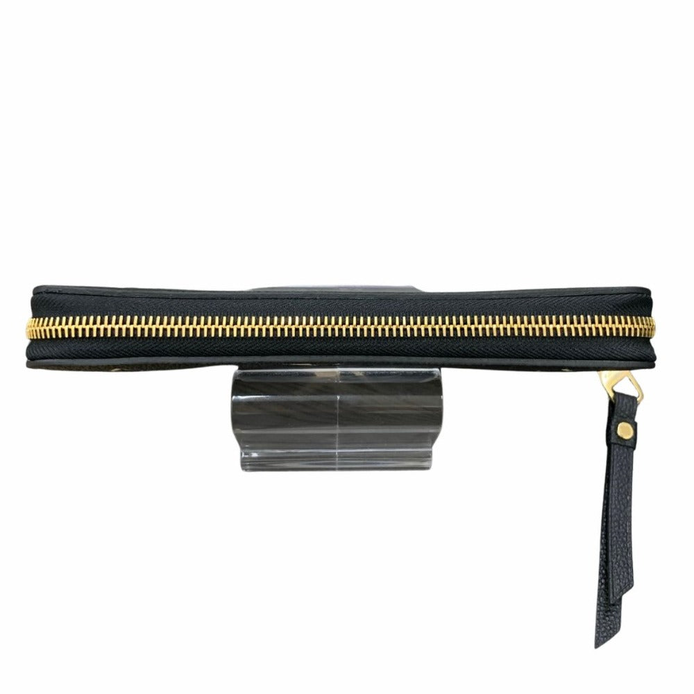 ルイ・ヴィトン 長財布 M80481 ジッピー･ウォレット RFID内蔵 バイカラー モノグラム･アンプラント レザー ブラック ベージュ レディース 未使用品