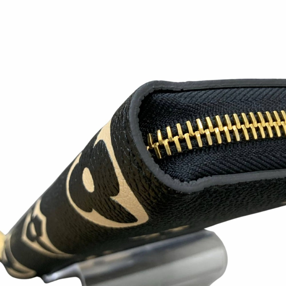 ルイ・ヴィトン 長財布 M80481 ジッピー･ウォレット RFID内蔵 バイカラー モノグラム･アンプラント レザー ブラック ベージュ レディース 未使用品