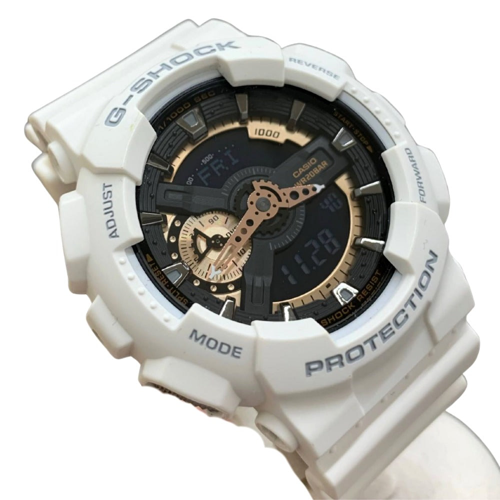 G-SHOCK CASIO ジーショック 腕時計 GA-110RG-7AJF ホワイト ブラック文字盤 アナデジ シンプル 20気圧防水 メンズ