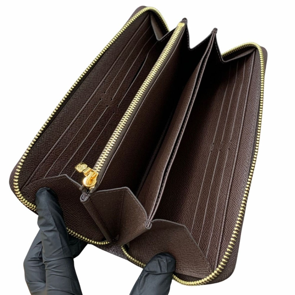 ルイ・ヴィトン 長財布 N41661 ジッピー･ウォレット ダミエ・エベヌ RFID内蔵 ブラウン ゴールド金具 レディース 未使用品