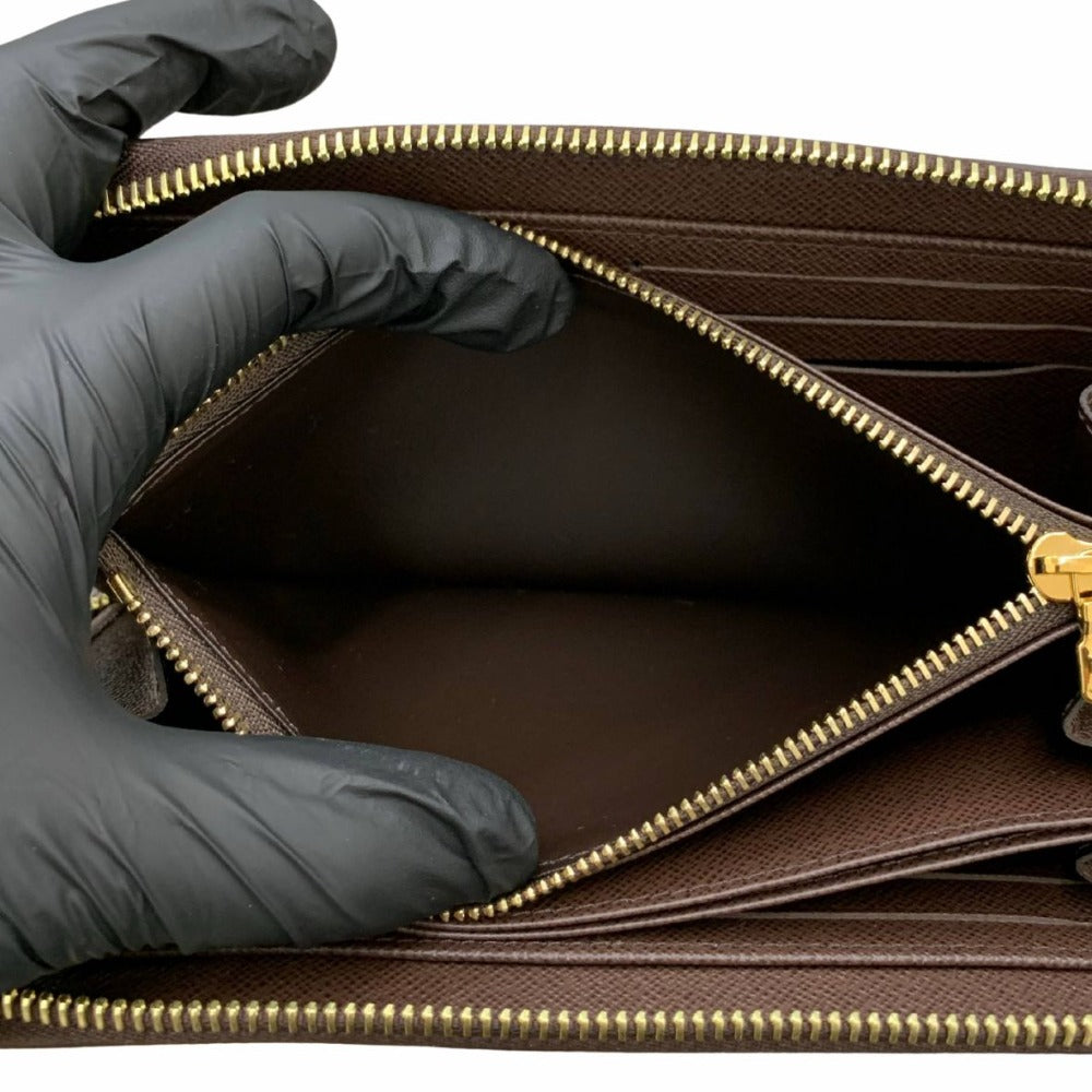 ルイ・ヴィトン 長財布 N41661 ジッピー･ウォレット ダミエ・エベヌ RFID内蔵 ブラウン ゴールド金具 レディース 未使用品