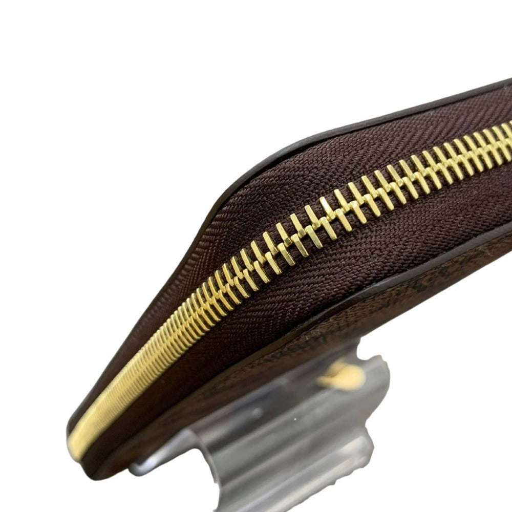 ルイ・ヴィトン 長財布 N41661 ジッピー･ウォレット ダミエ・エベヌ RFID内蔵 ブラウン ゴールド金具 レディース 未使用品