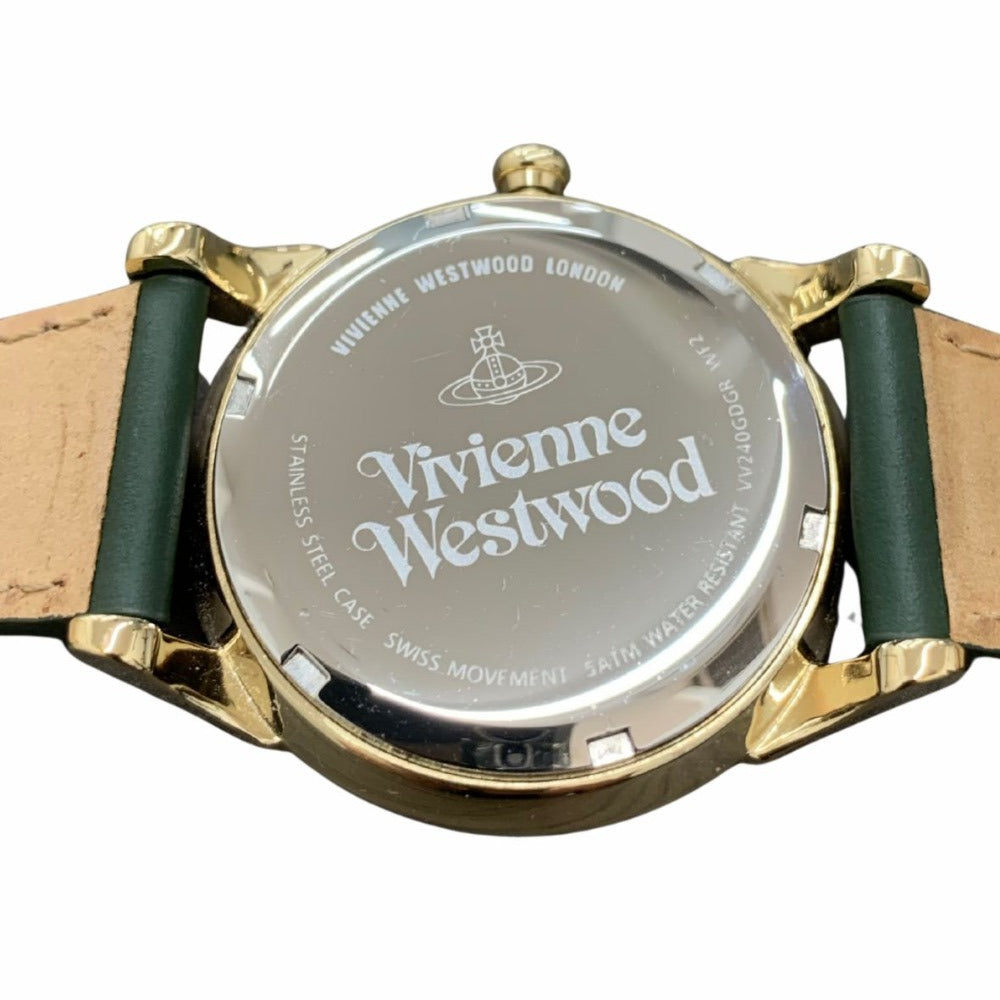 Vivienne Westwood ヴィヴィアン・ウエストウッド 腕時計 VV240GDGR ゴールド×グリーン 38mm ステンレス レザーベルト シンプル ３針 レディース