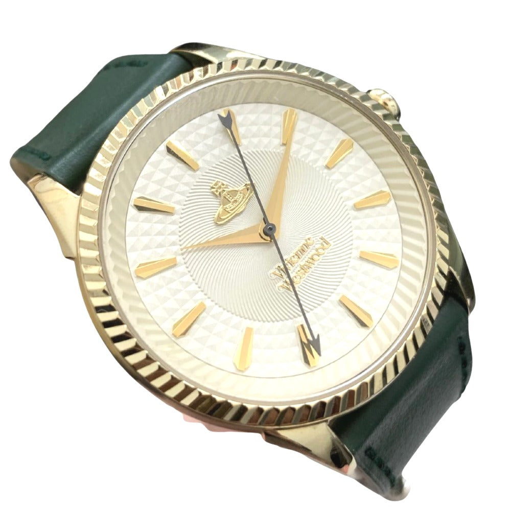 Vivienne Westwood ヴィヴィアン・ウエストウッド 腕時計 VV240GDGR ゴールド×グリーン 38mm ステンレス レザーベルト シンプル ３針 レディース