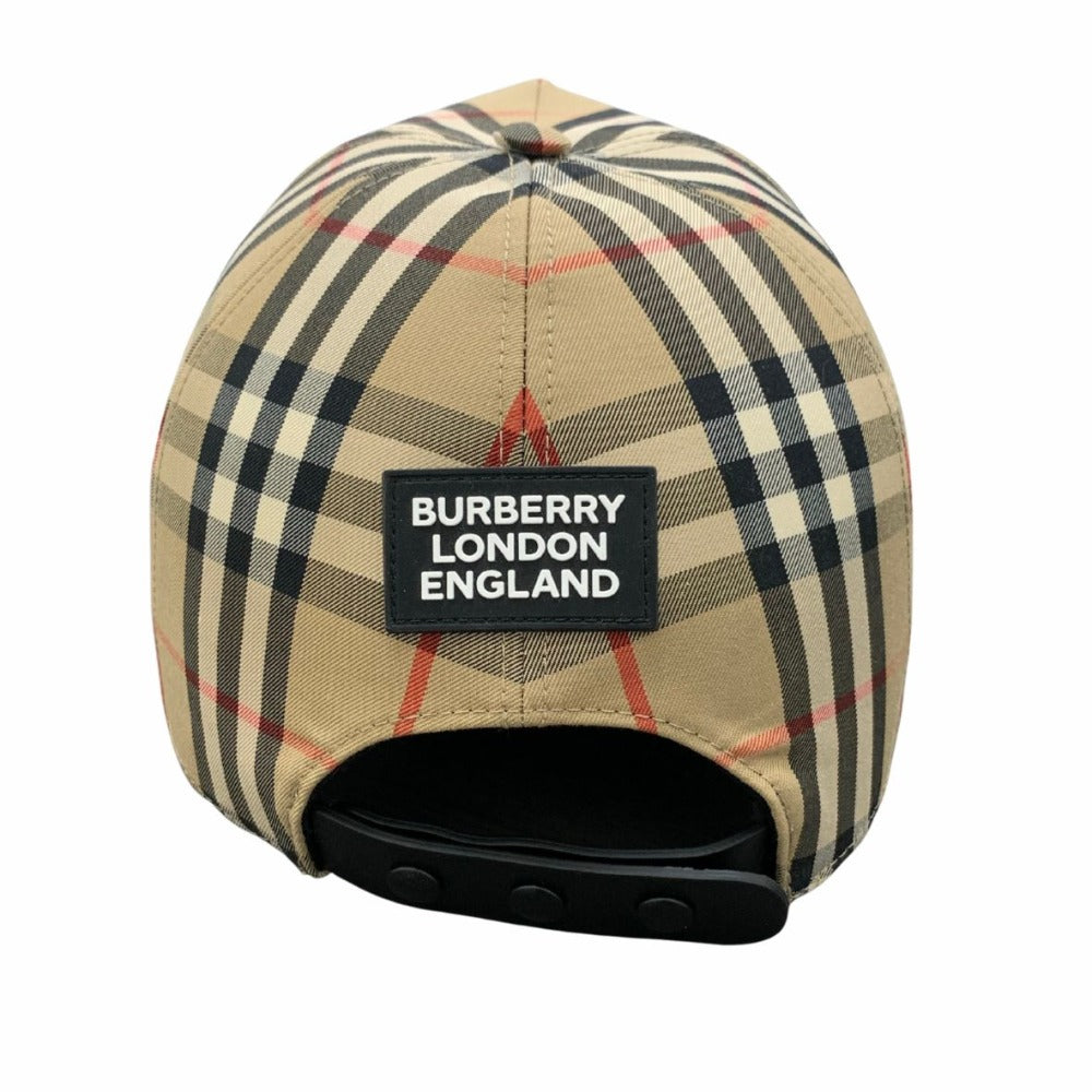 BURBERRY バーバリー 帽子 8026929 バーバリーチェック Lサイズ ベースボールキャップ ラバーロゴ A7026/ARCHIVE-BEIGE ユニセックス