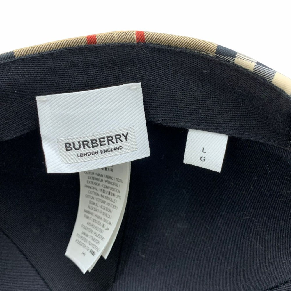 BURBERRY バーバリー 帽子 8026929 バーバリーチェック Lサイズ ベースボールキャップ ラバーロゴ A7026/ARCHIVE-BEIGE ユニセックス