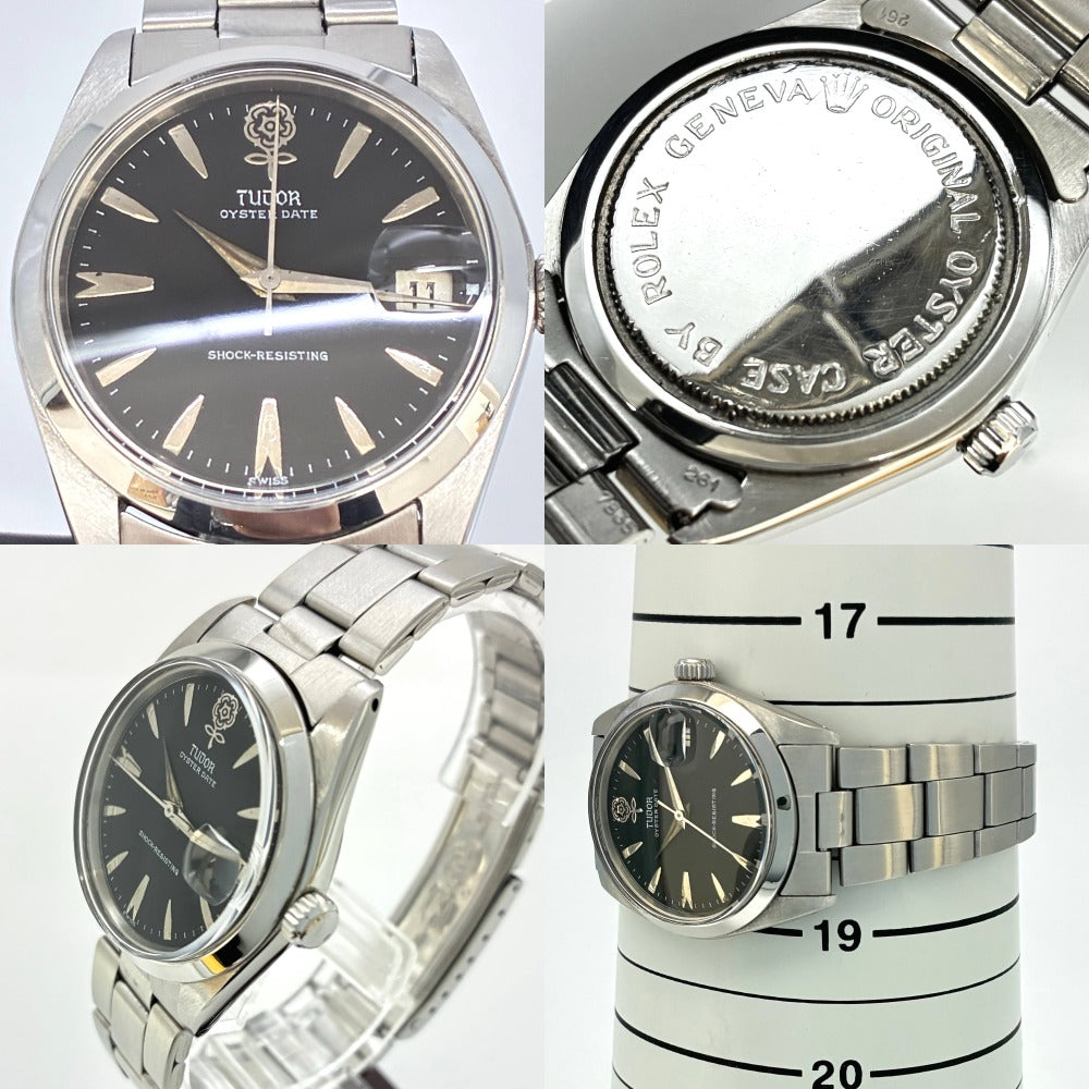 チューダー オイスターデイト 7992 34mm 黒文字盤 キャリバー2423 手巻き 機械式 ユニセックス TUDOR チュードル 腕時計