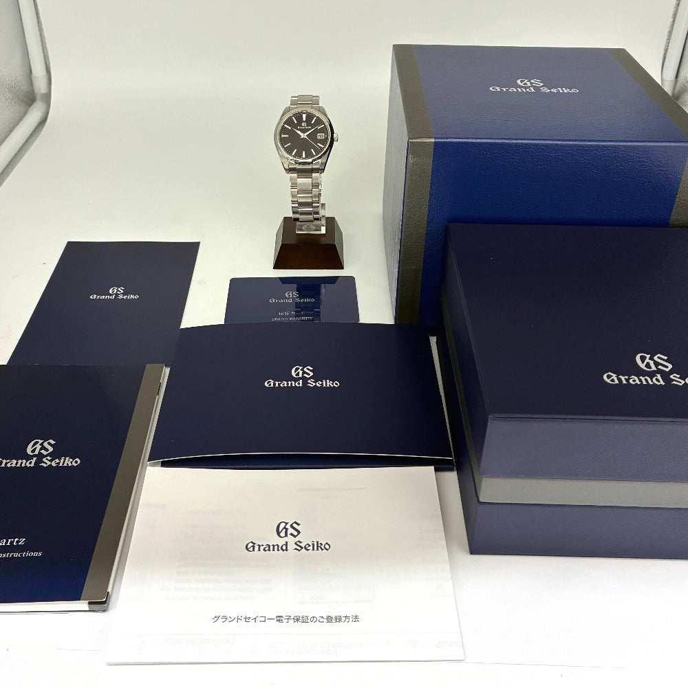 グランドセイコー SBGP011 40mm クオーツ 黒文字盤 9Fクオーツ 年差 ステンレス メンズ Grand Seiko 腕時計