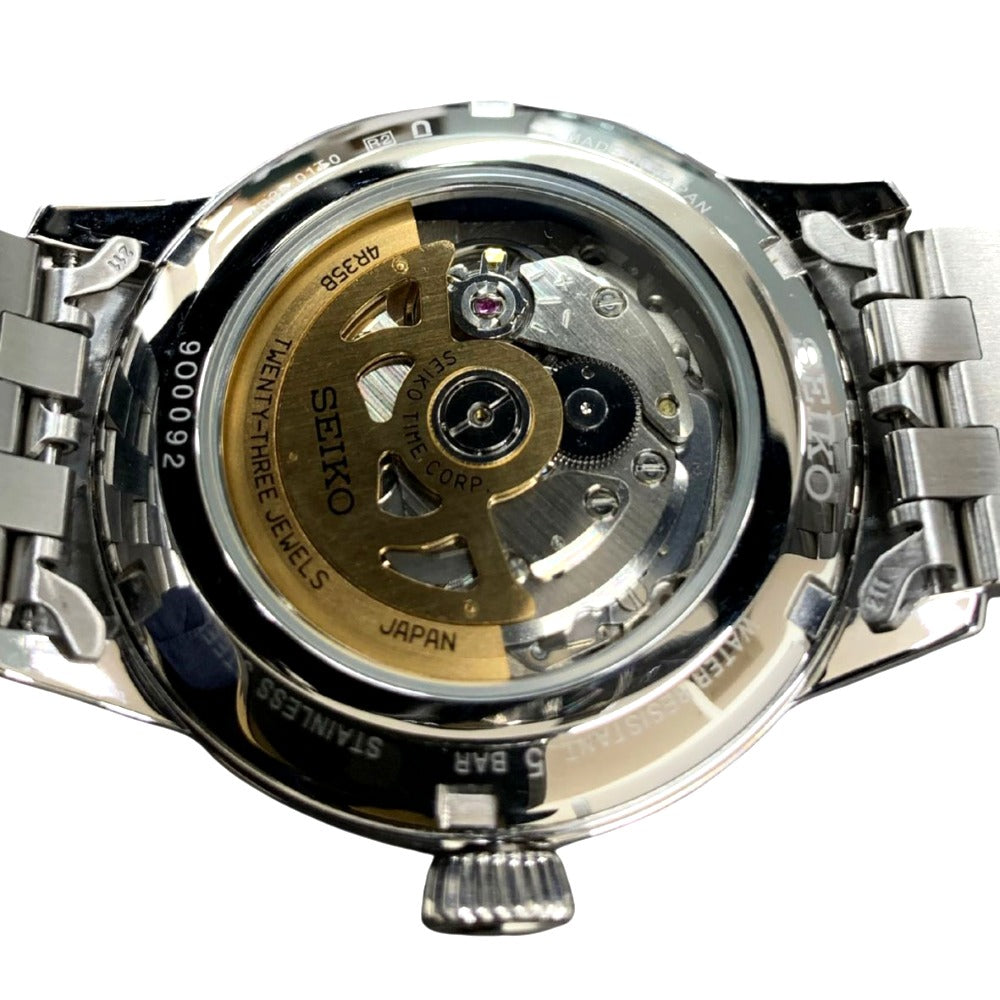 セイコー プレザージュ SARY161 40.5mm Cocktail Time Skydiving 自動巻き 4R35 ステンレス シースルーバック メンズ 腕時計