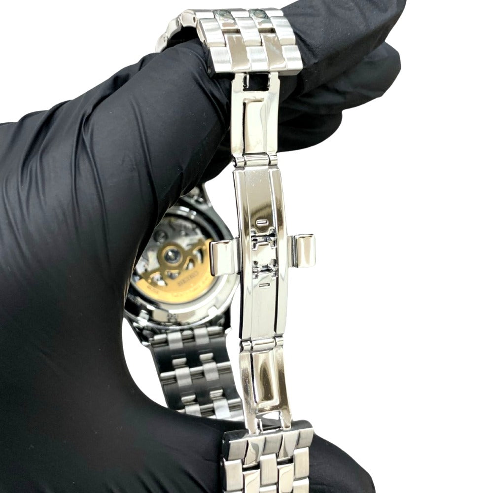 セイコー プレザージュ SARY161 40.5mm Cocktail Time Skydiving 自動巻き 4R35 ステンレス シースルーバック メンズ 腕時計
