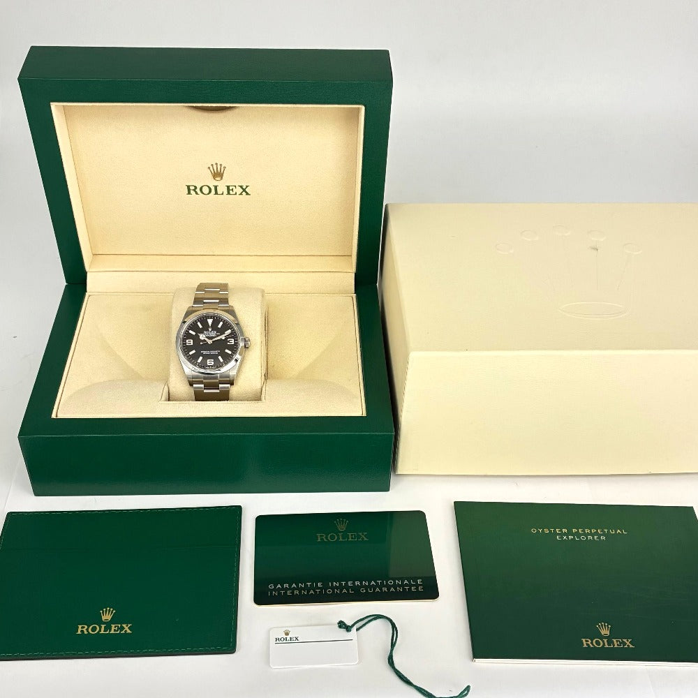 ロレックス エクスプローラー1 36mm 124270 2021年保証書 ランダム番 自動巻き メンズ EXPLORER ROLEX 腕時計