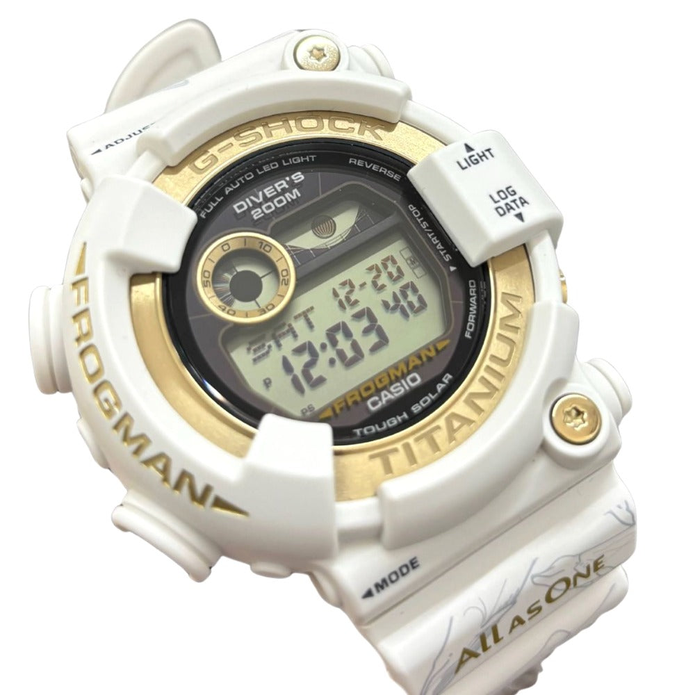 ジーショック 腕時計 FROGMAN GW-8201K-7JR イルクジ ICERC Japanコラボモデル 2024 MASTER OF G-SEA ホワイト ゴールド CASIOメンズ