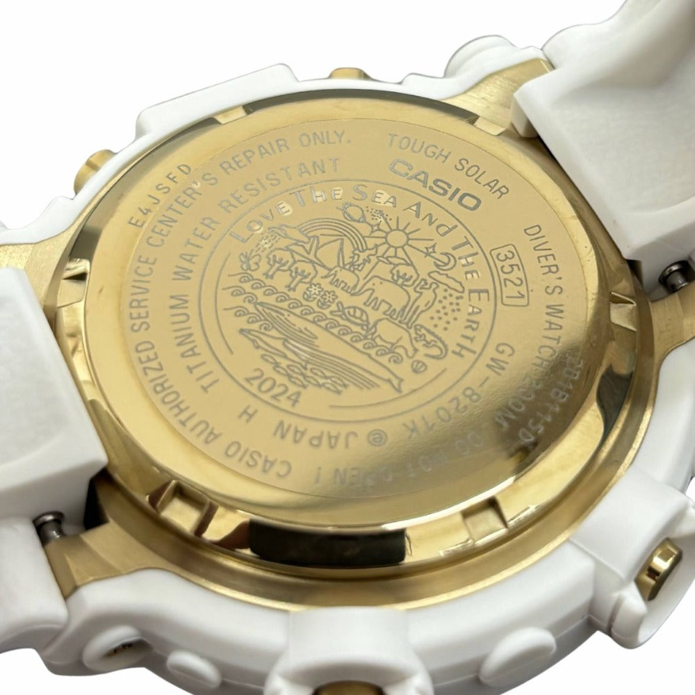 ジーショック 腕時計 FROGMAN GW-8201K-7JR イルクジ ICERC Japanコラボモデル 2024 MASTER OF G-SEA ホワイト ゴールド CASIOメンズ
