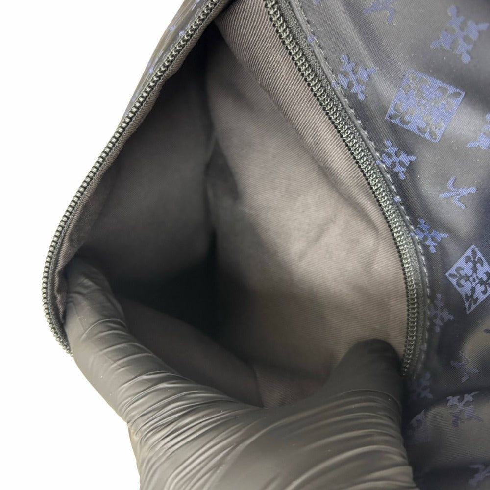 ラシット ハンドバッグ ナイロン 2Way 総柄 ブラック ゴールド金具 ショルダーストラップ付 取り外し可 レディース 未使用品