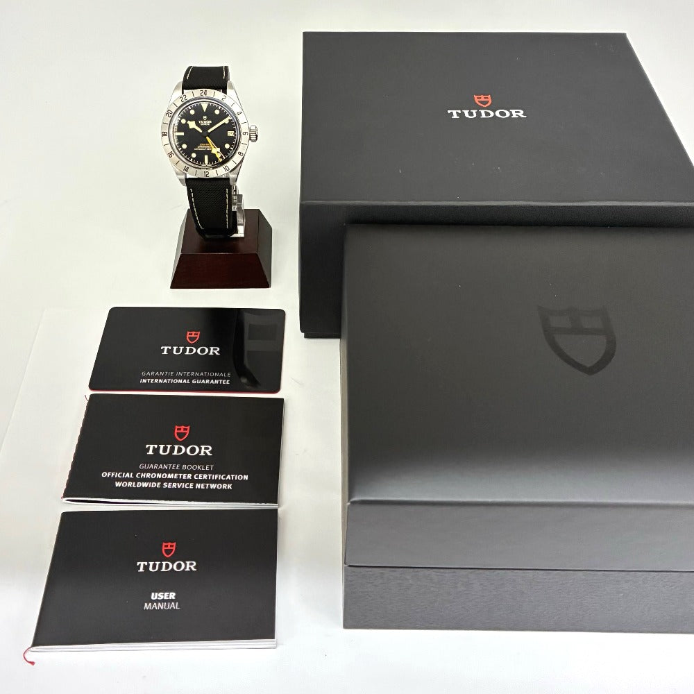 チューダー 79470 -0003 ブラックベイプロ 39mm レザー＆ラバー ストラップ 自動巻き メンズ TUDOR 腕時計