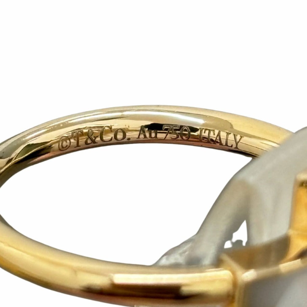 ティファニー 指輪 9号 Tワイヤー K18ピンクゴールド マザーオブパール 64027239 Au750刻印有 ゴールド パール レディース