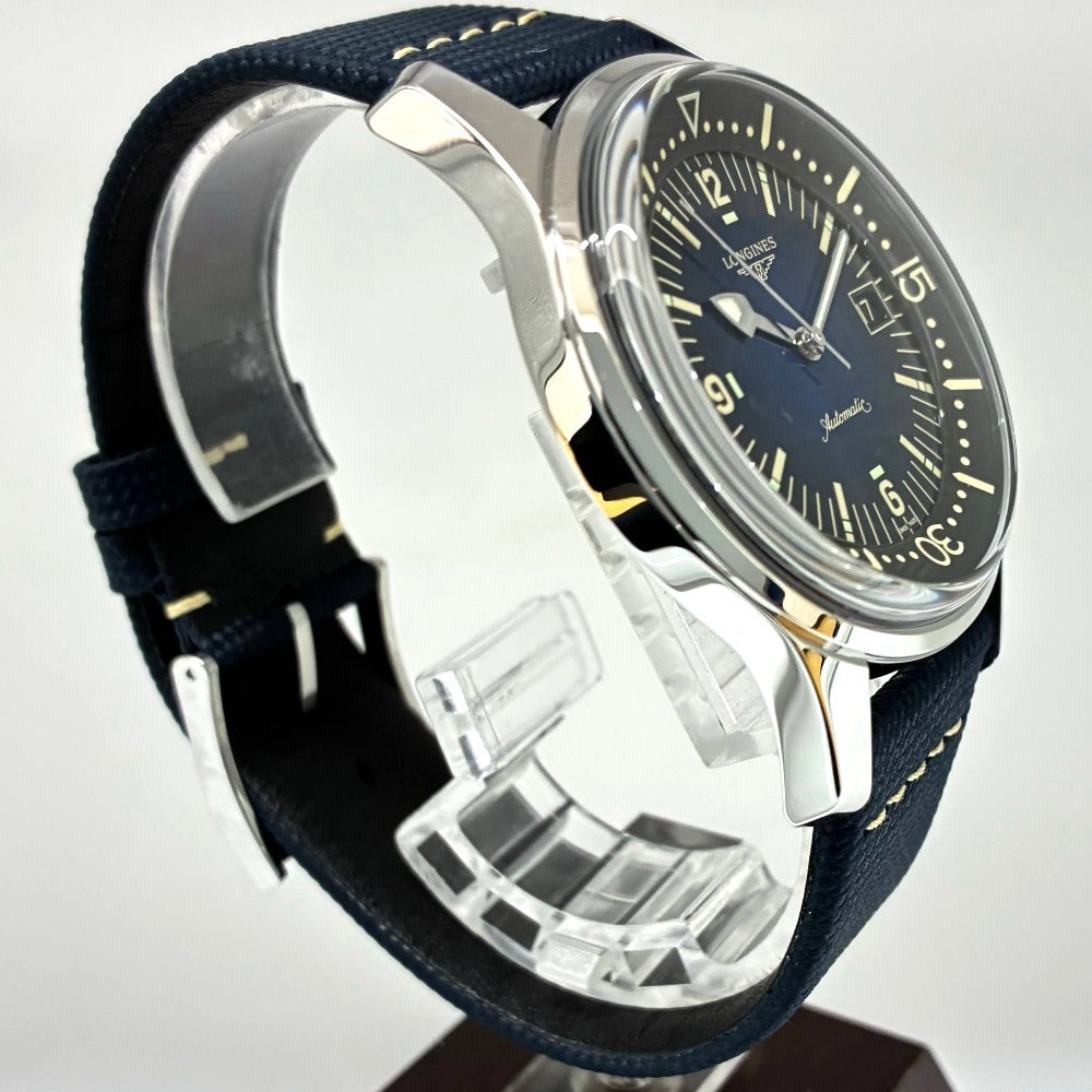 ロンジン L3.774.4.90.2 レジェンドダイバー デイト 42mm 300m防水 レザーストラップ 自動巻き メンズ LONGINES 腕時計