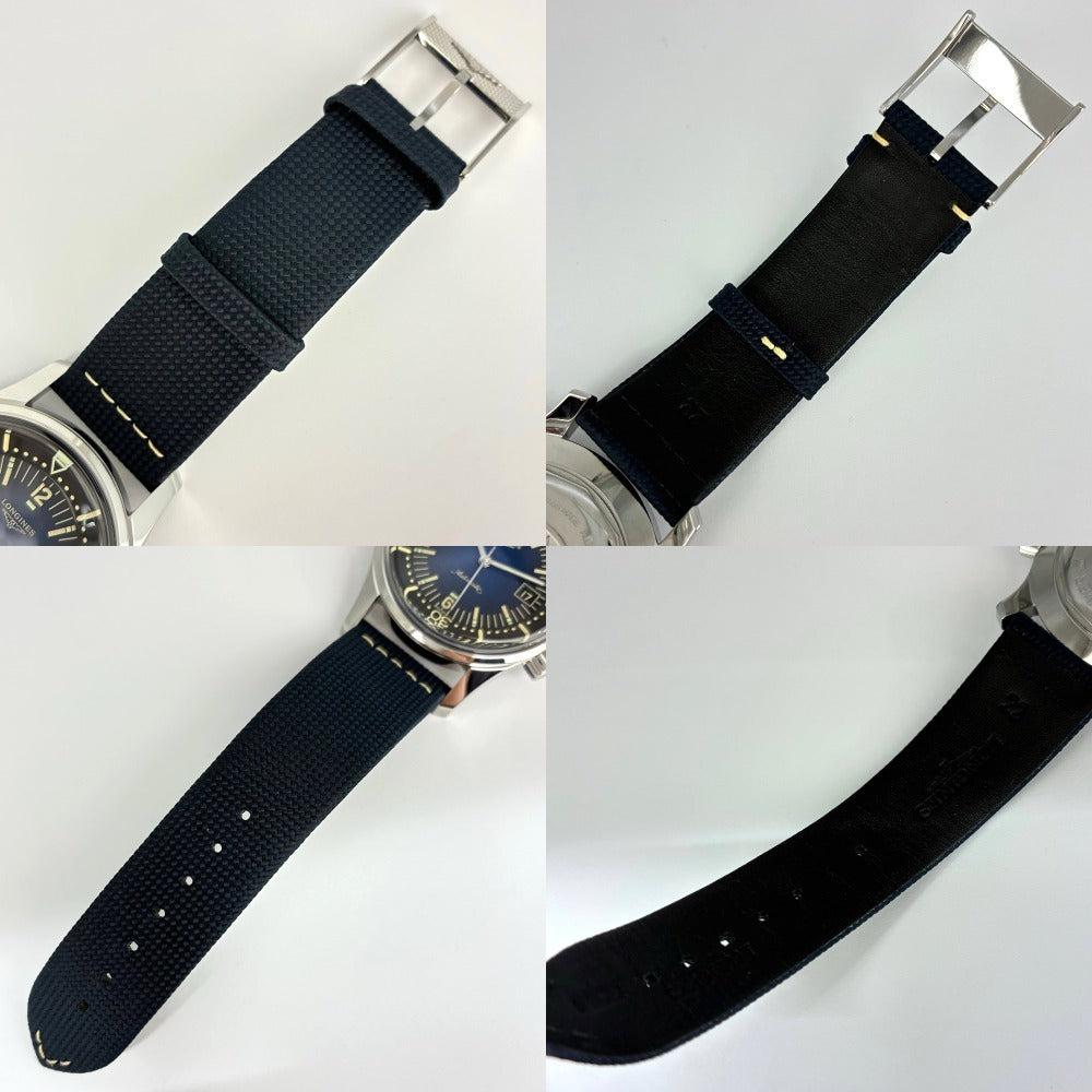 ロンジン L3.774.4.90.2 レジェンドダイバー デイト 42mm 300m防水 レザーストラップ 自動巻き メンズ LONGINES 腕時計